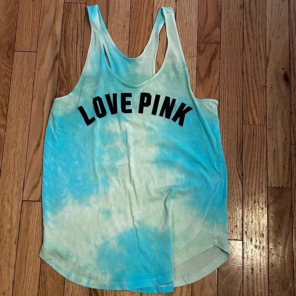 Pink Brand "Love Pink" Blue Tank Top Size‎ Medium